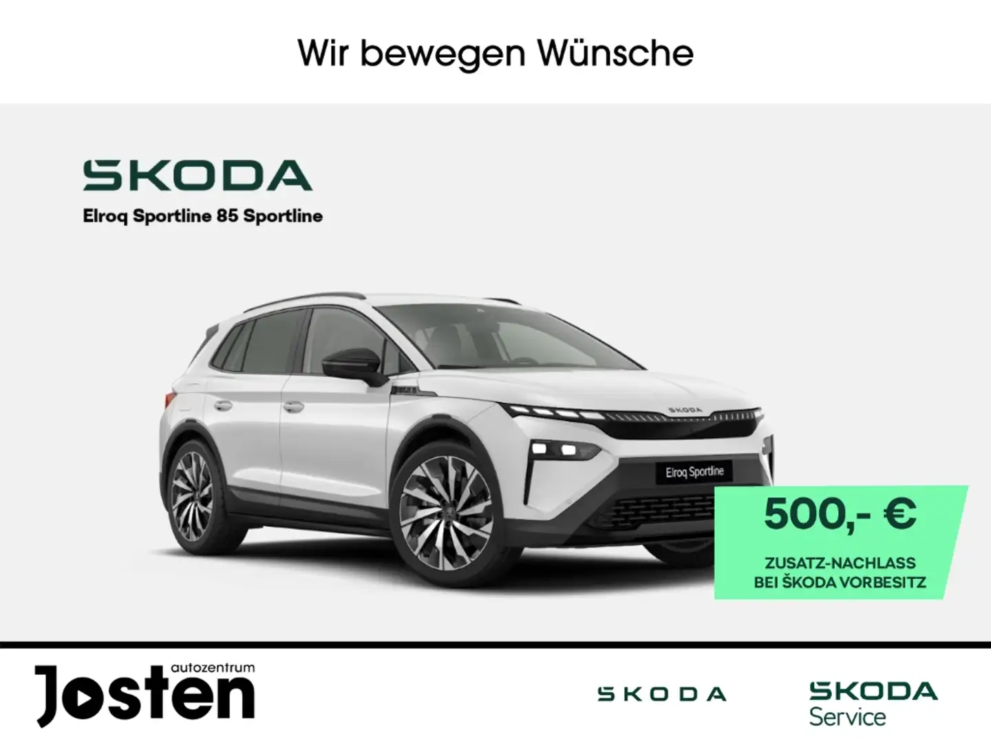 Skoda Elroq 85 Sportline MAXX DCC Winter AHK 21''-LM Blanc - 1