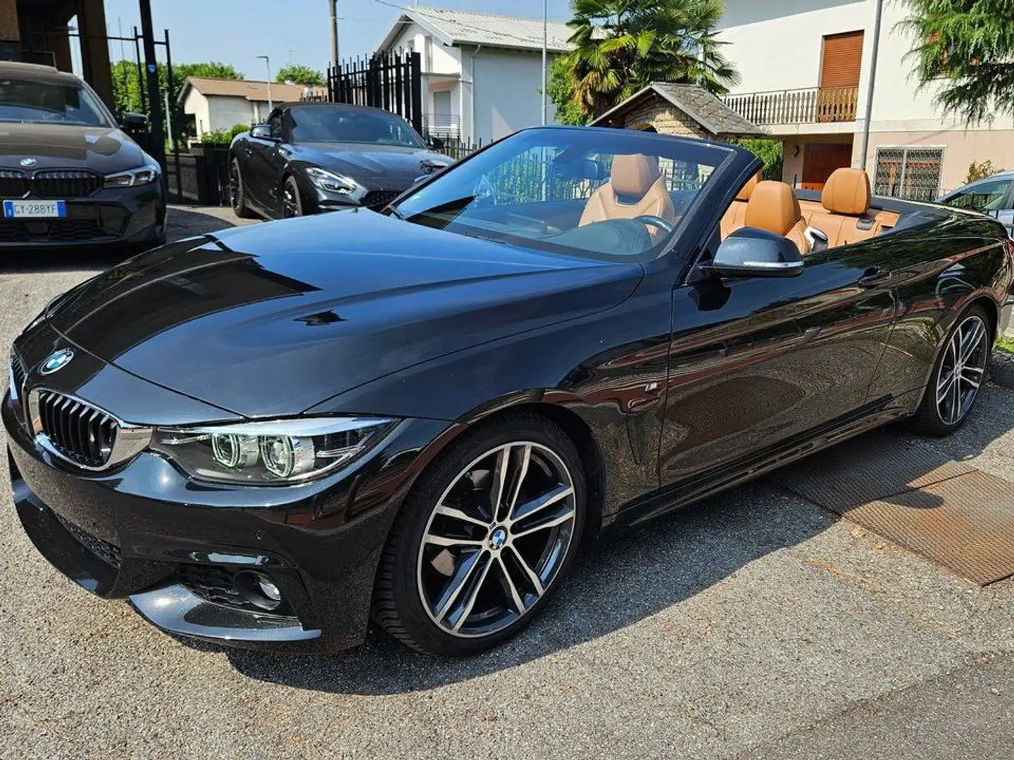BMW 420 420i Cabrio Msport auto 19'' TELECAM NAVI PELLE Noir - 2