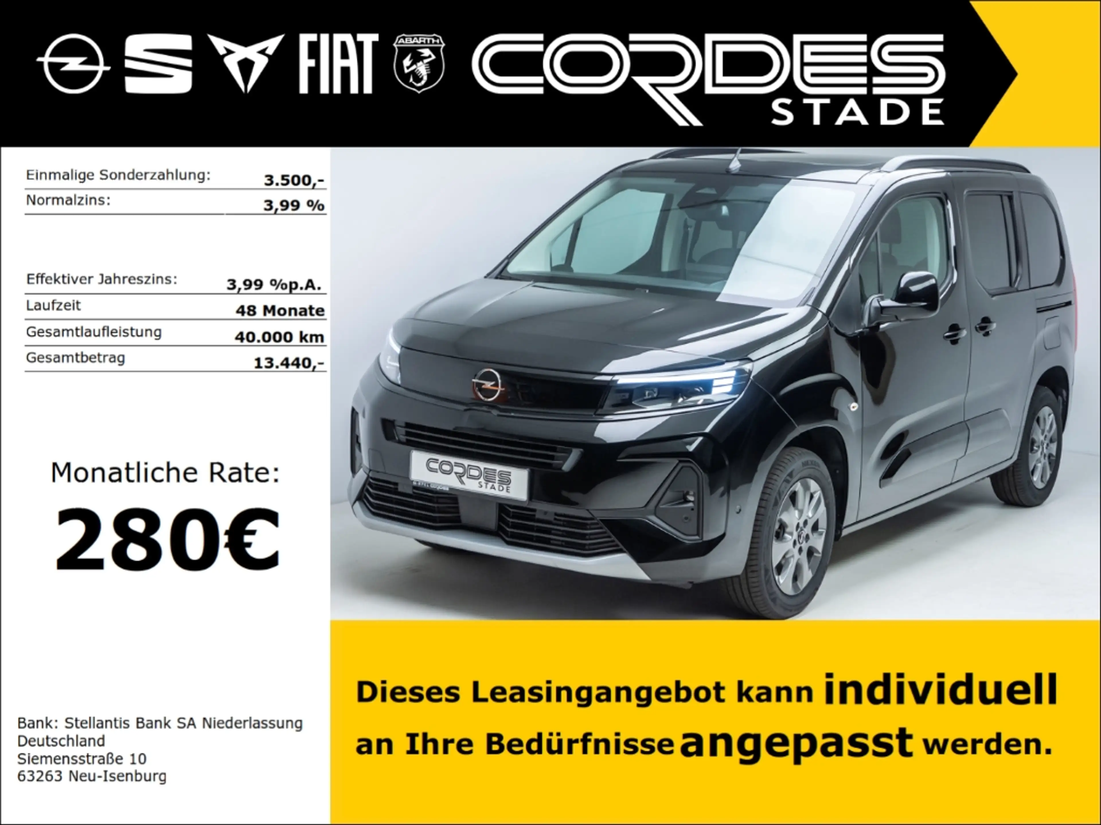Opel Combo Life GS 1.5 Diesel 96 kW (130 PS) (NW65) Klima Start St