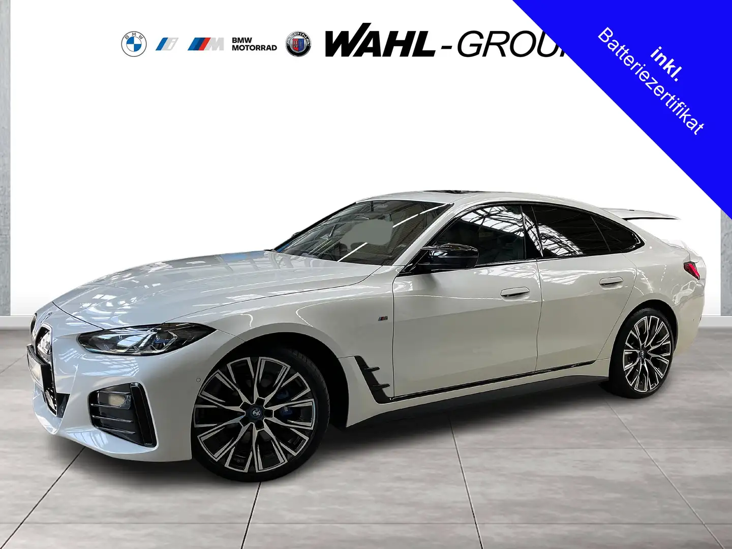 BMW i4 M50 GRAN COUPE LASER NAVI H&K GLASDACH KEYLESS AHK Blanco - 1