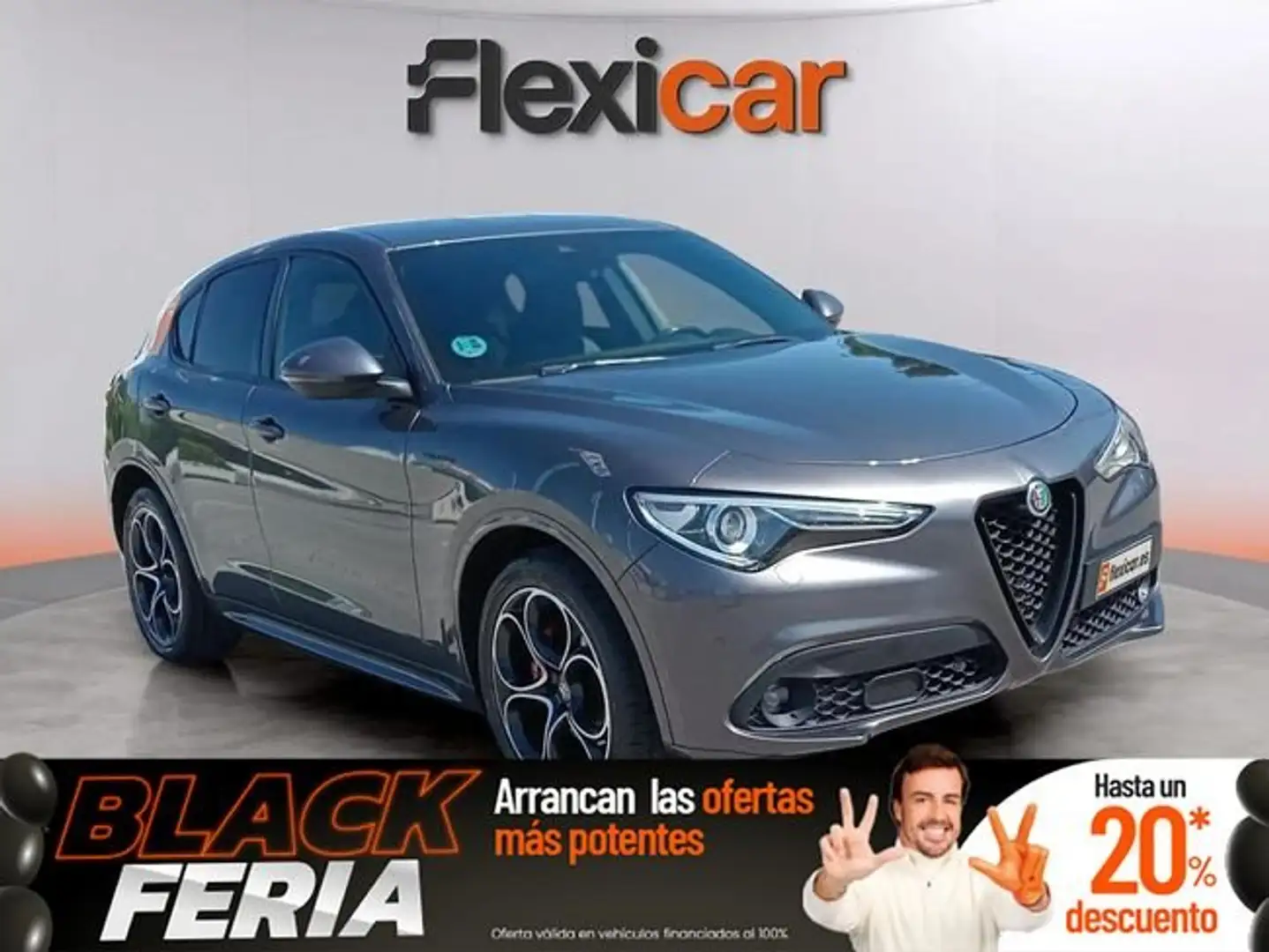 Alfa Romeo Stelvio 2.2+Di%C3%A9sel+154kW+%28210CV%29+Veloce+TI+Q4 Gris - 1