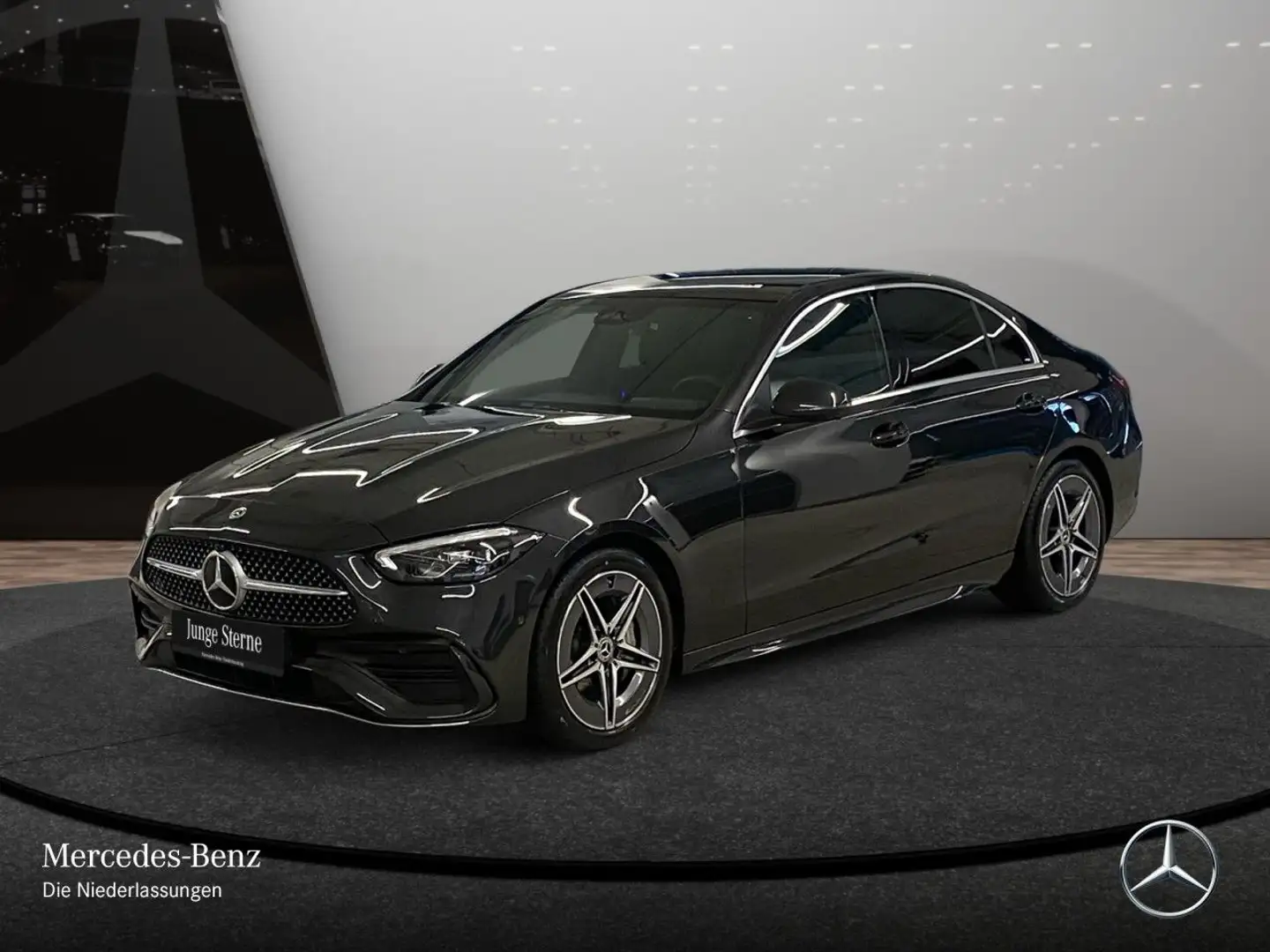 Mercedes-Benz C 180 AMG+PANO+360+AHK+LED+TOTW+KEYLESS+9G Grau - 2