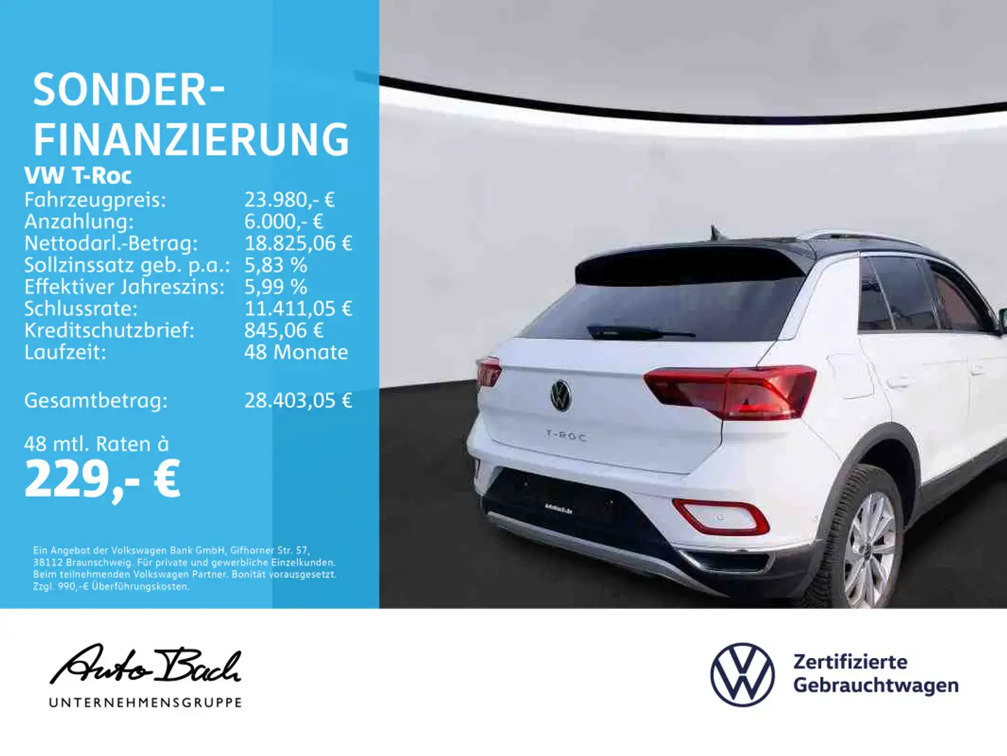 Volkswagen T-Roc 1.5 TSI Style Navi LED ACC CarPlay AHK Weiß - 2