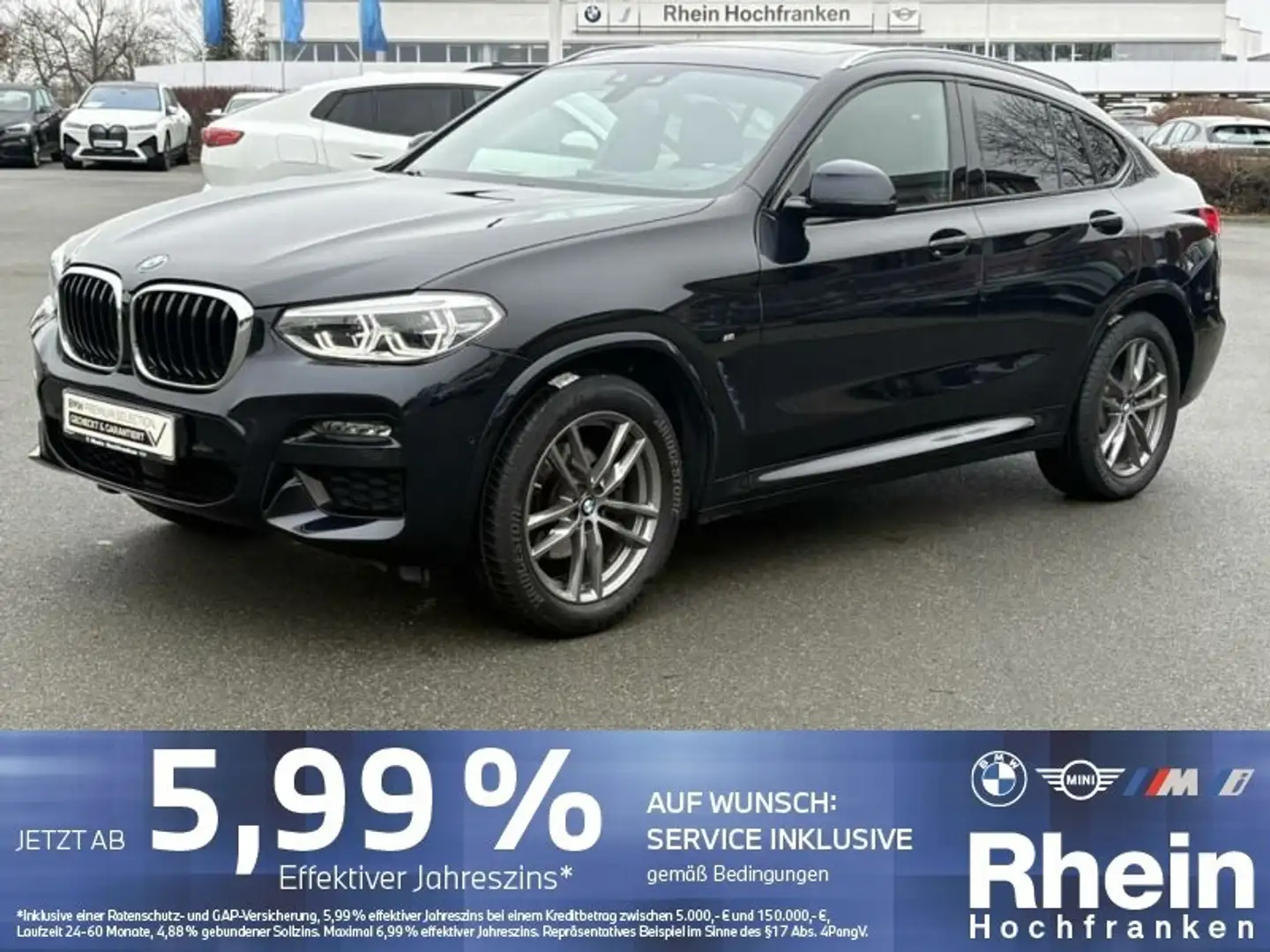 BMW X4 xDrive20i M Sport ACC HUD AHK PANO FLA LCPROF Schwarz - 1
