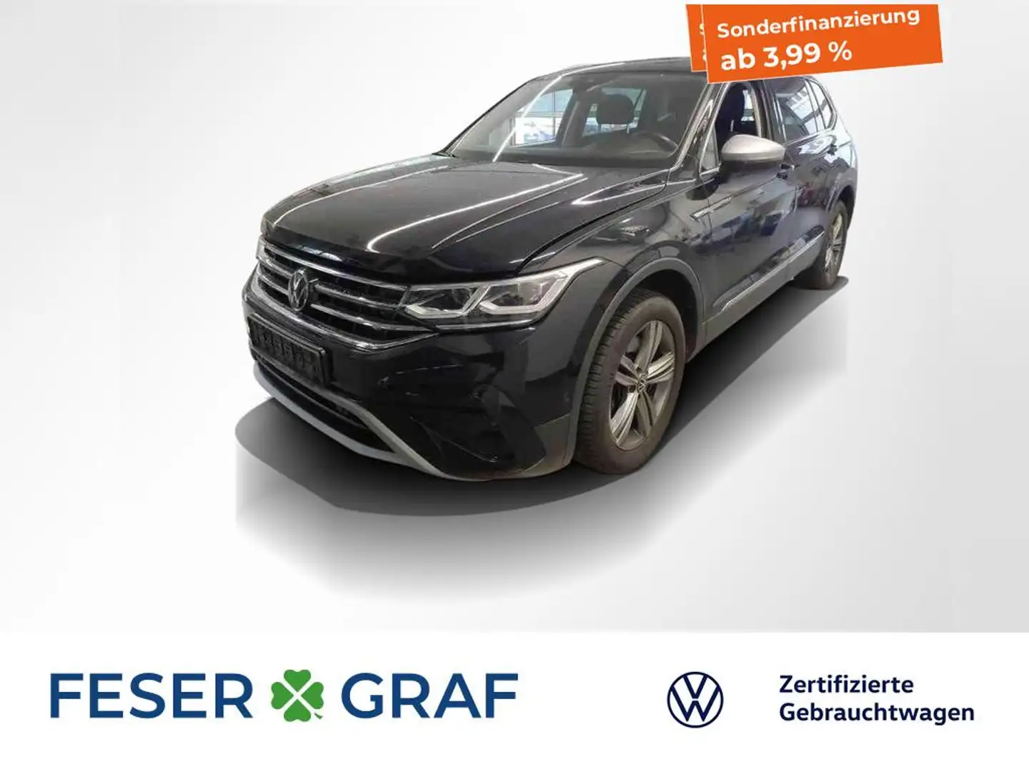 Volkswagen Tiguan Elegance 2.0 TDI DSG Navi AHK StHz Kamera LED Schwarz - 1