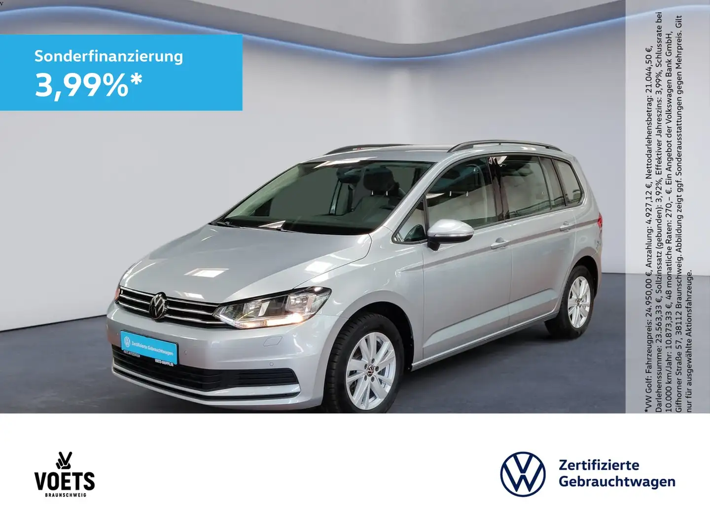 Volkswagen Touran Comfortline 1.5 TSI ACC+AppConnect Silber - 1