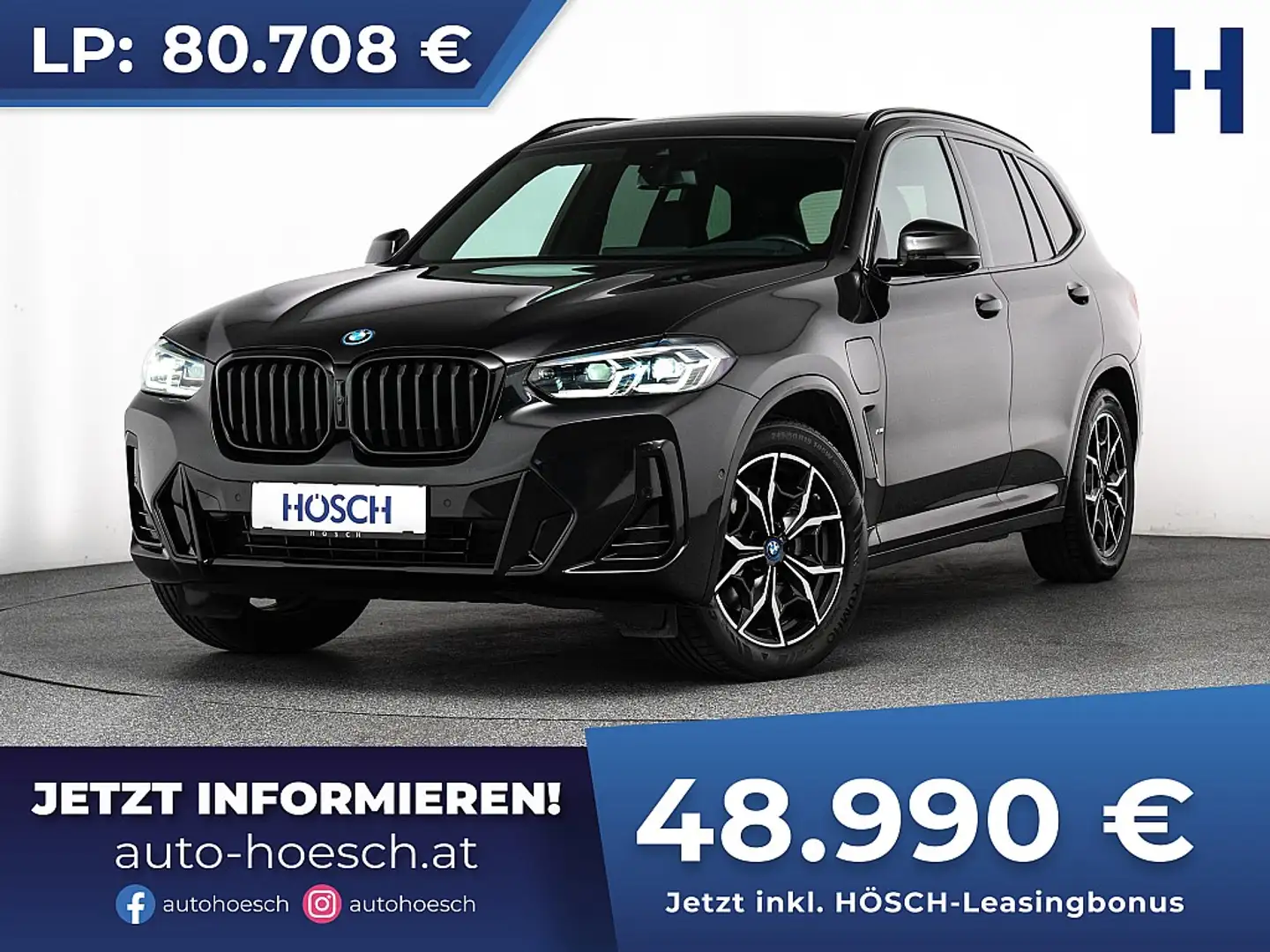 BMW X3 xDrive 30e M-Sport PANO HEADUP 360° Schwarz - 1