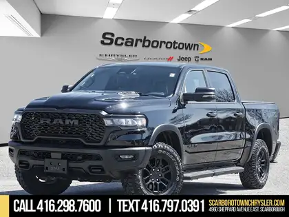 Black 2025 RAM 1500 Rebel Crew Cab 4WD Pickup Truck Four-Wheel Drive 8-Speed Automatic