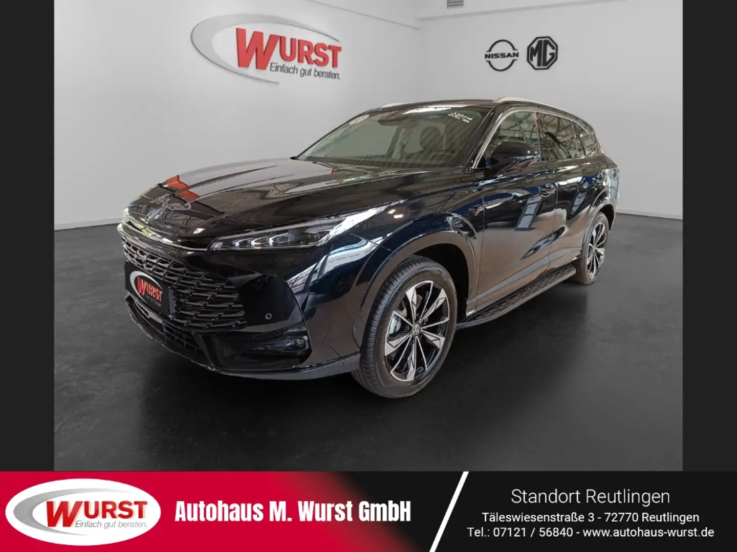 MG HS 1.5 PHEV Luxury Leder LED Navi Rundumsichtkameras Schwarz - 1
