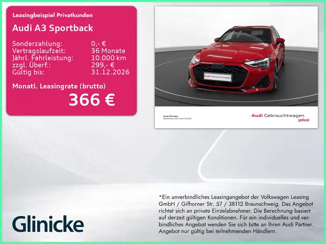 Audi A3 2.0 TDI S line AHK LED LM 19" Navi