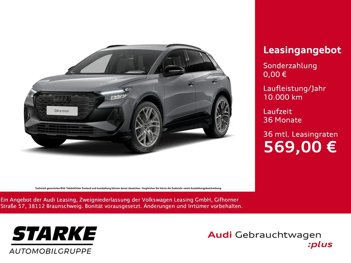 Audi Q4 e-tron 45 quattro S line Grau - 1