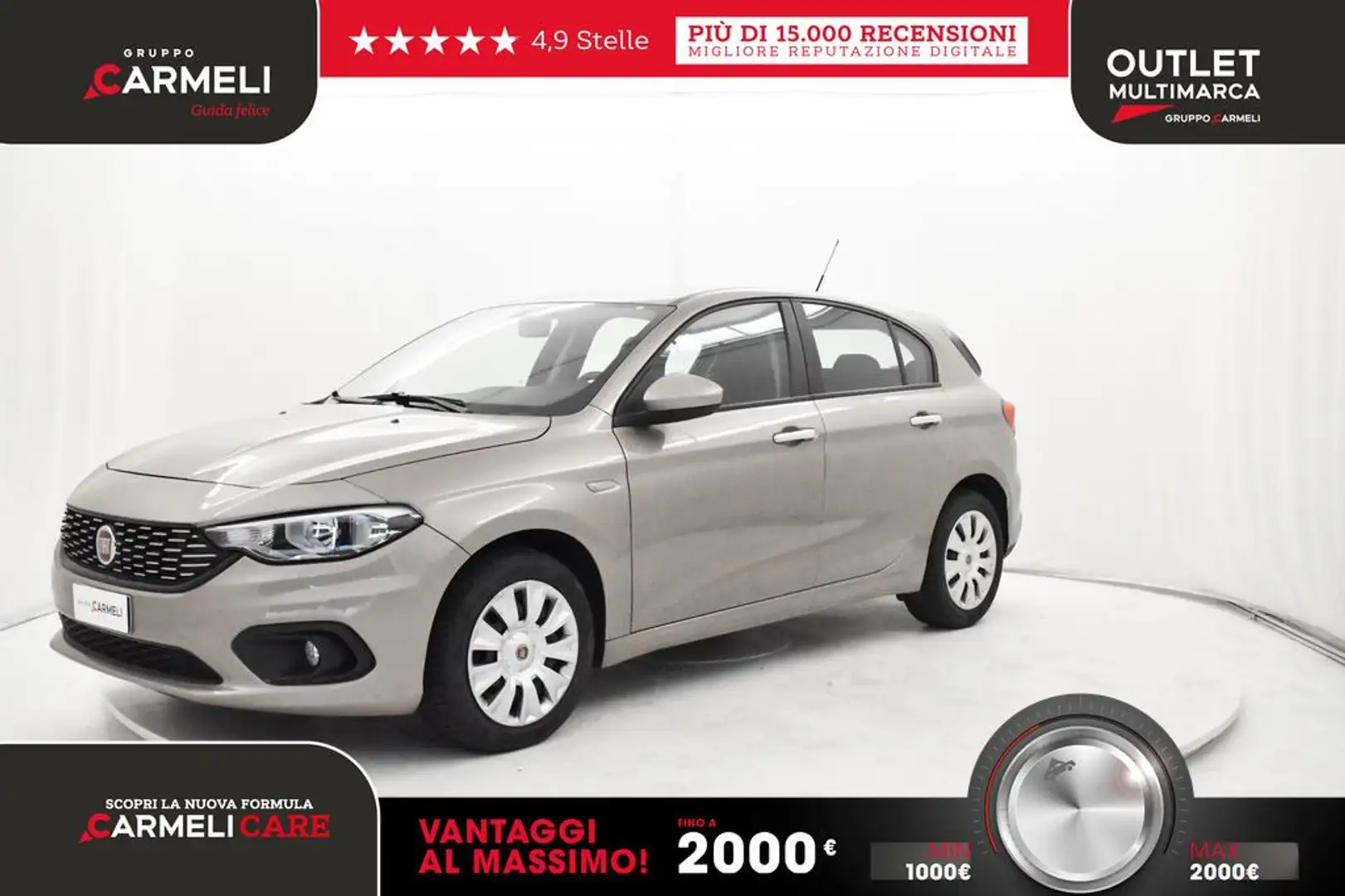 Fiat Tipo 5p 1.3 mjt Lounge s&s 95cv Brun - 1