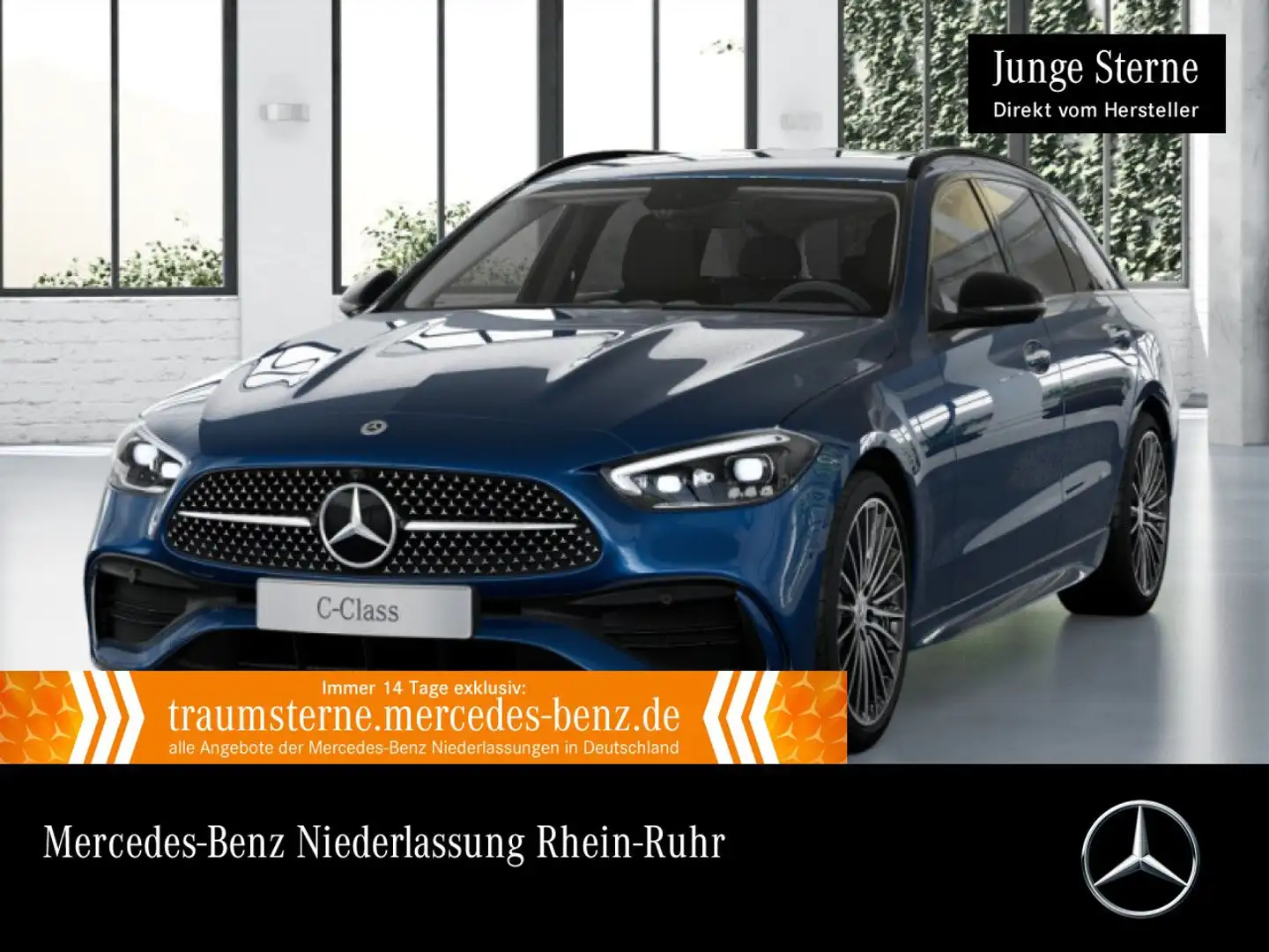 Mercedes-Benz C 200 T AMG+NIGHT+360+BURMESTER+19"+TOTW+KEYLESS Blau - 1