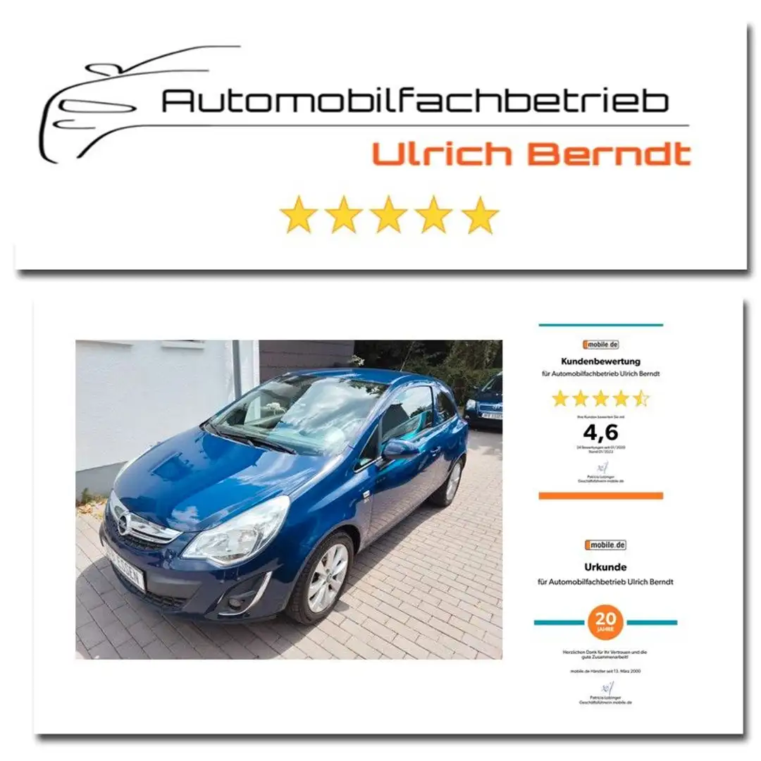 Opel Corsa 1.4 150 Jahre Opel - Scheckheft - Insp neu Blauw - 1