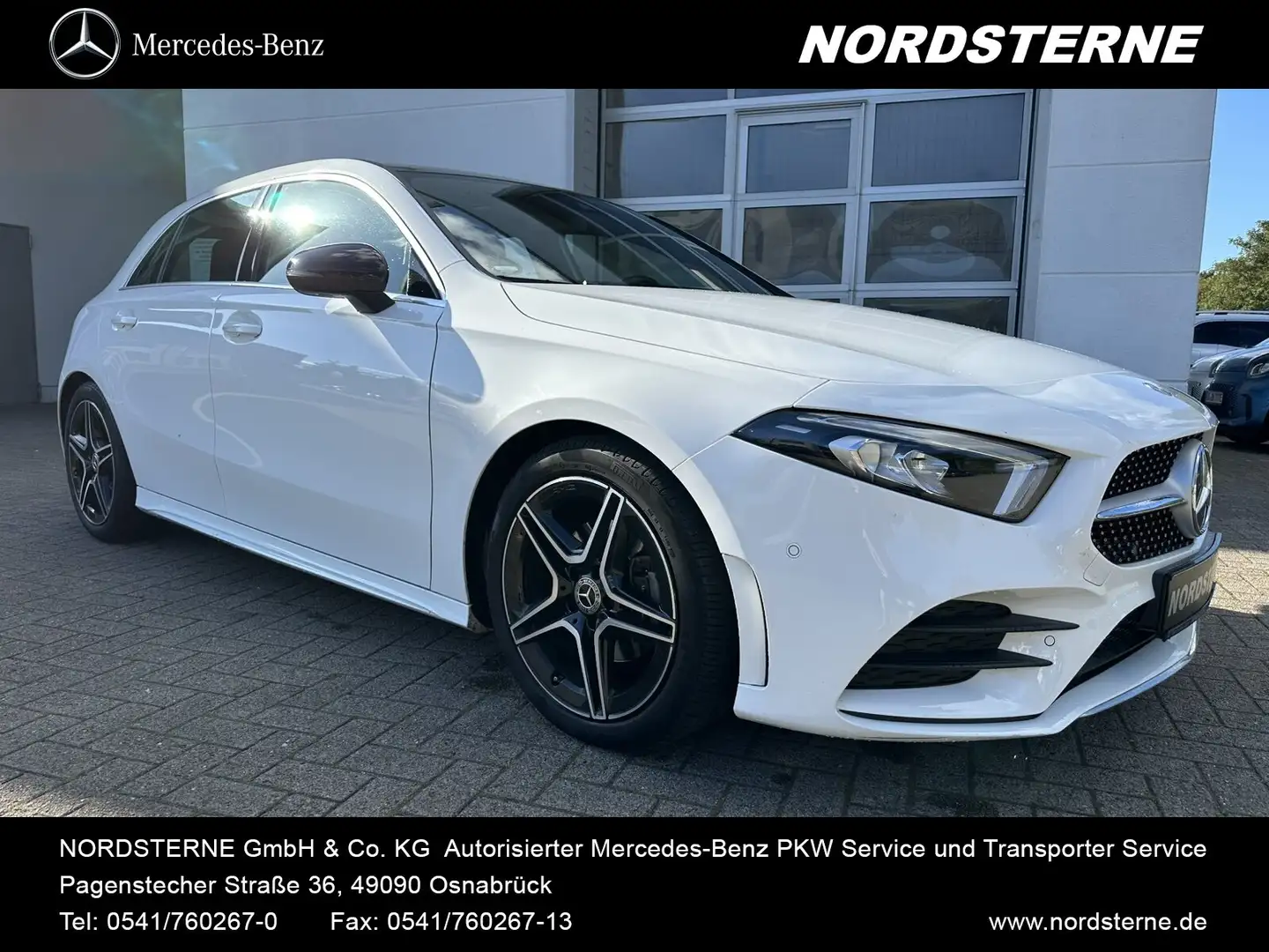 Mercedes-Benz A 180 A 180 AMG-Line Pano AHK DAB Spurhalte AMG Line Blanco - 1