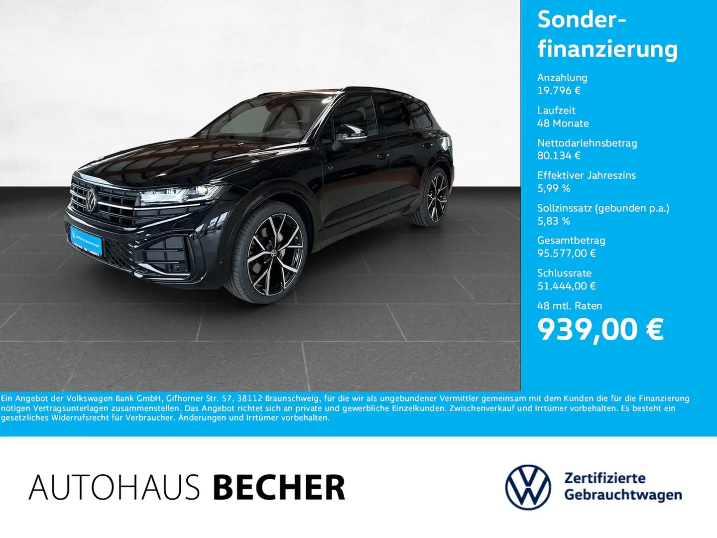 Volkswagen Touareg R-Line 3,0 V6 TDI 4MOTION Tiptronic /AHK Schwarz - 1