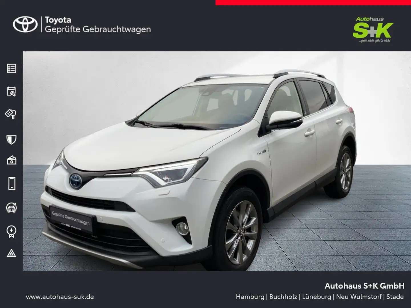 Toyota RAV 4 2.5 VVT-i Hybrid Team D 4x2*8-fach*SHZ*KAMERA* Weiß - 1
