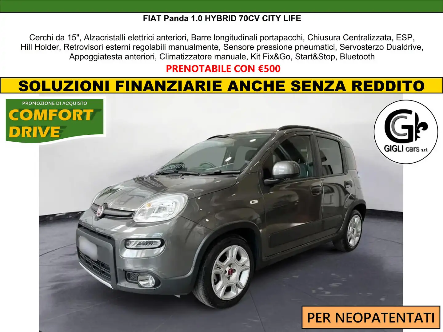 Fiat Panda 1.0 firefly hybrid s&s Neopatentti Gri - 1