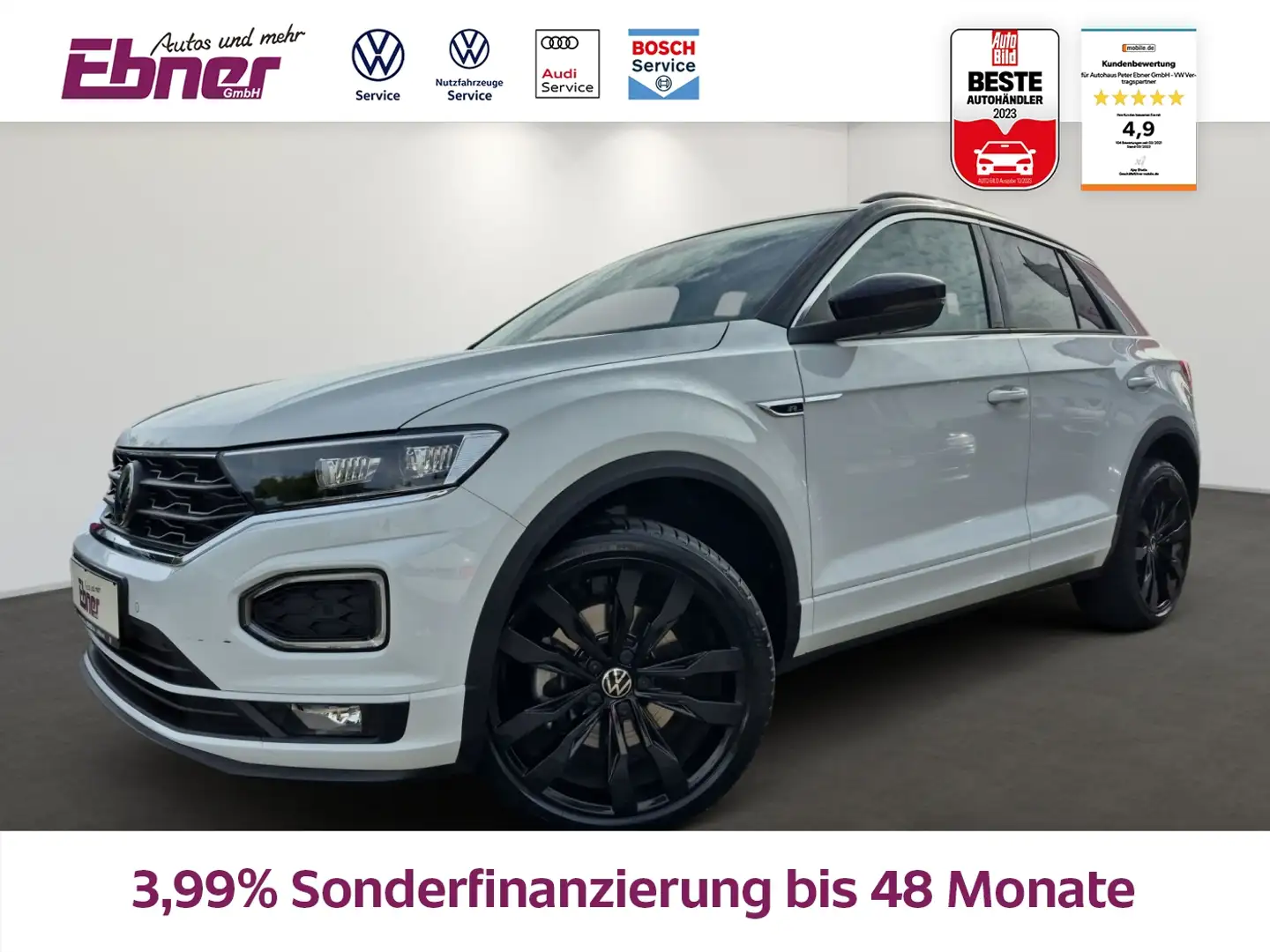 Volkswagen T-Roc R-LINE 1.5TSI DSG AHK+KAMERA+el.KLAPPE+NAVI+ACC+19 Schwarz - 1