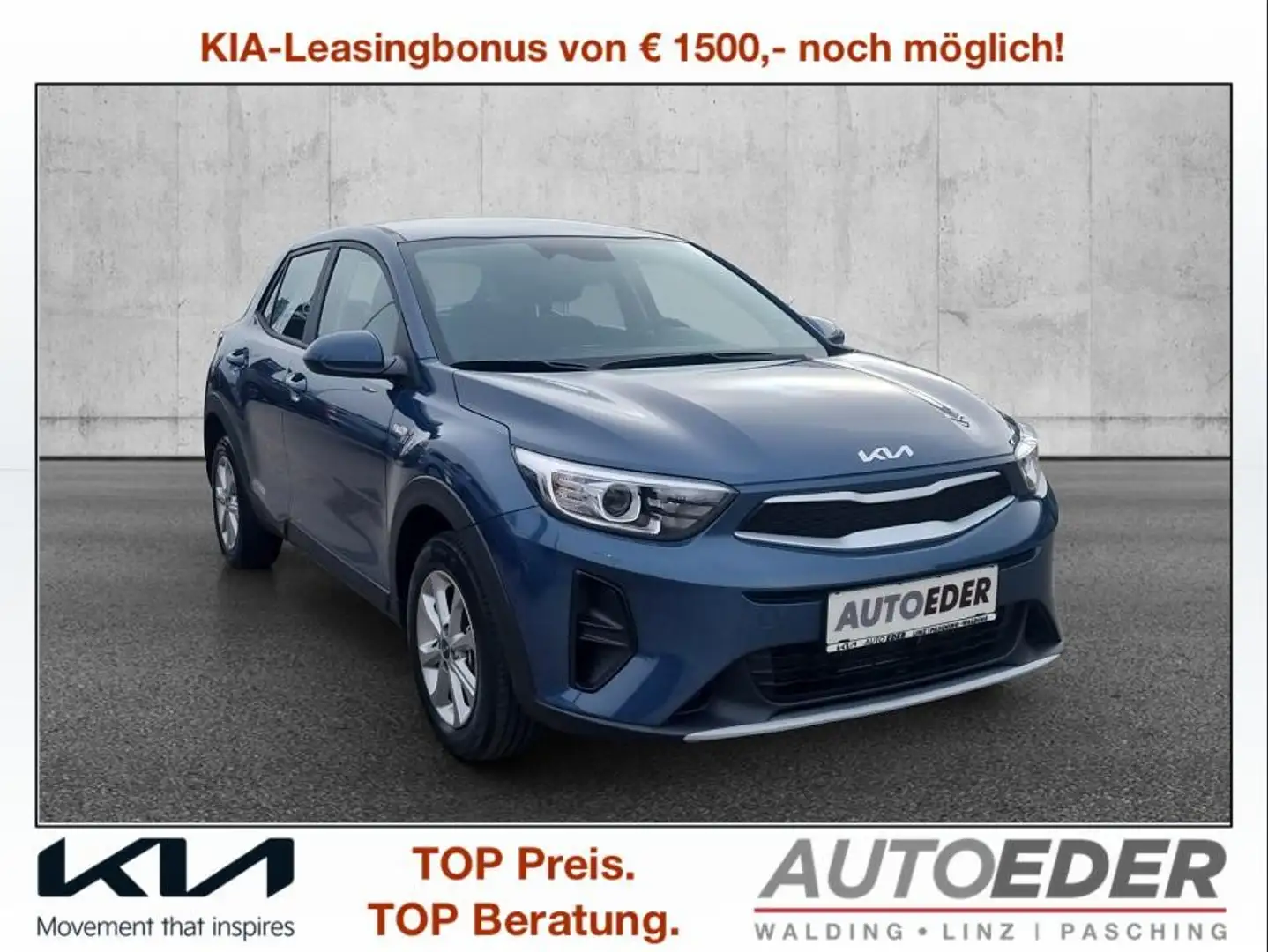 Kia Stonic 1,0 TGDI GPF ISG Titan Blau - 1