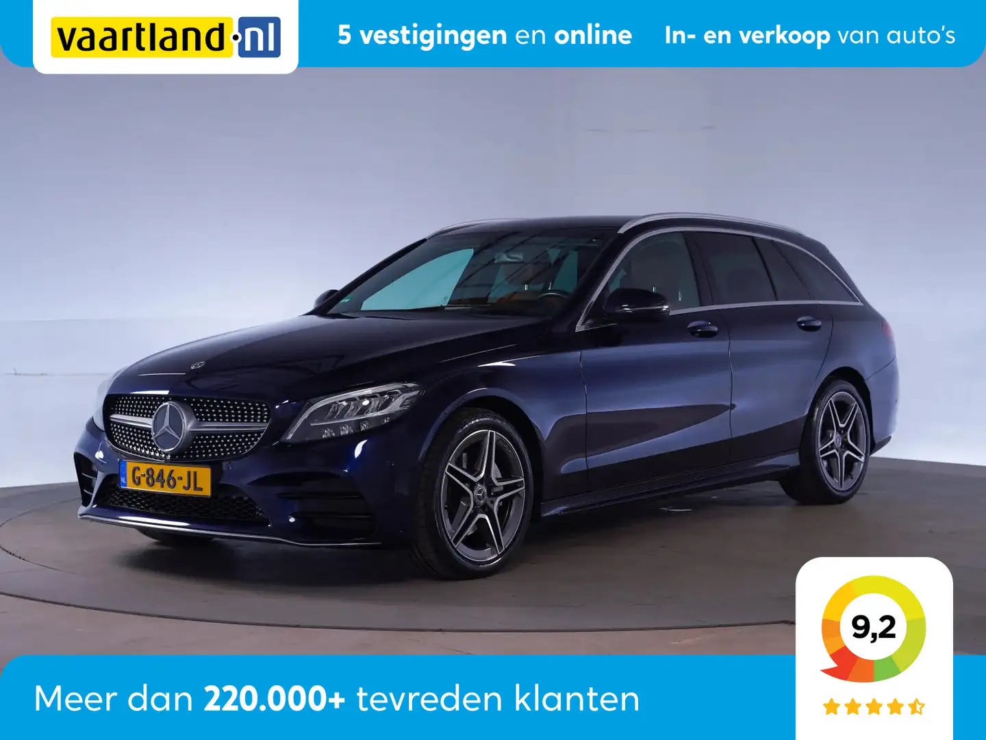 Mercedes-Benz C 160 Estate Busines AMG Line Aut [ Leer Led Camera ] Blauw - 1