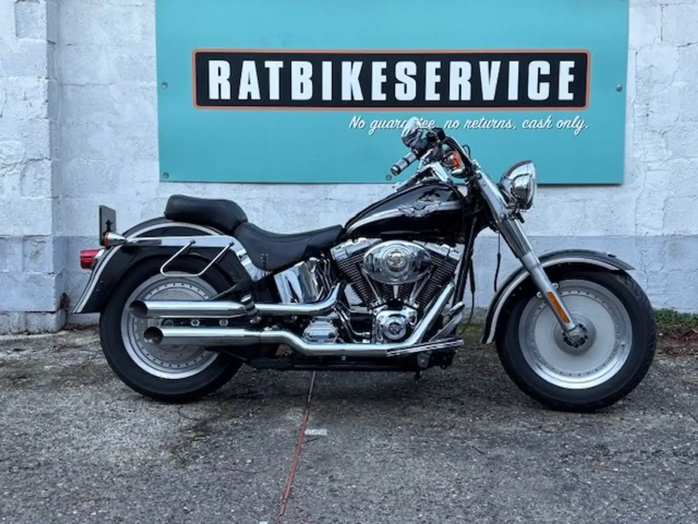 Harley-Davidson Fat Boy EFI 100th anniversario - 1450 - Vivid Black FLSTF Nero - 1