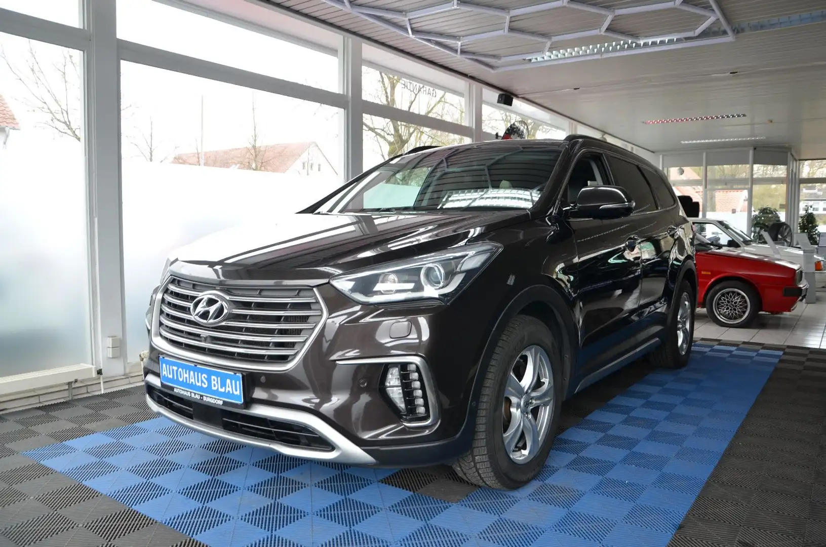 Hyundai Grand Santa Fe blue Premium 4WD *7 SITZER*LEDER* Braun - 1