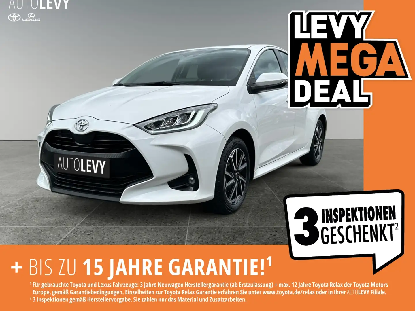 Toyota Yaris 1.5 VVT-I Team D *NAVI*SHZ*RFK*CARPLAY* White - 1