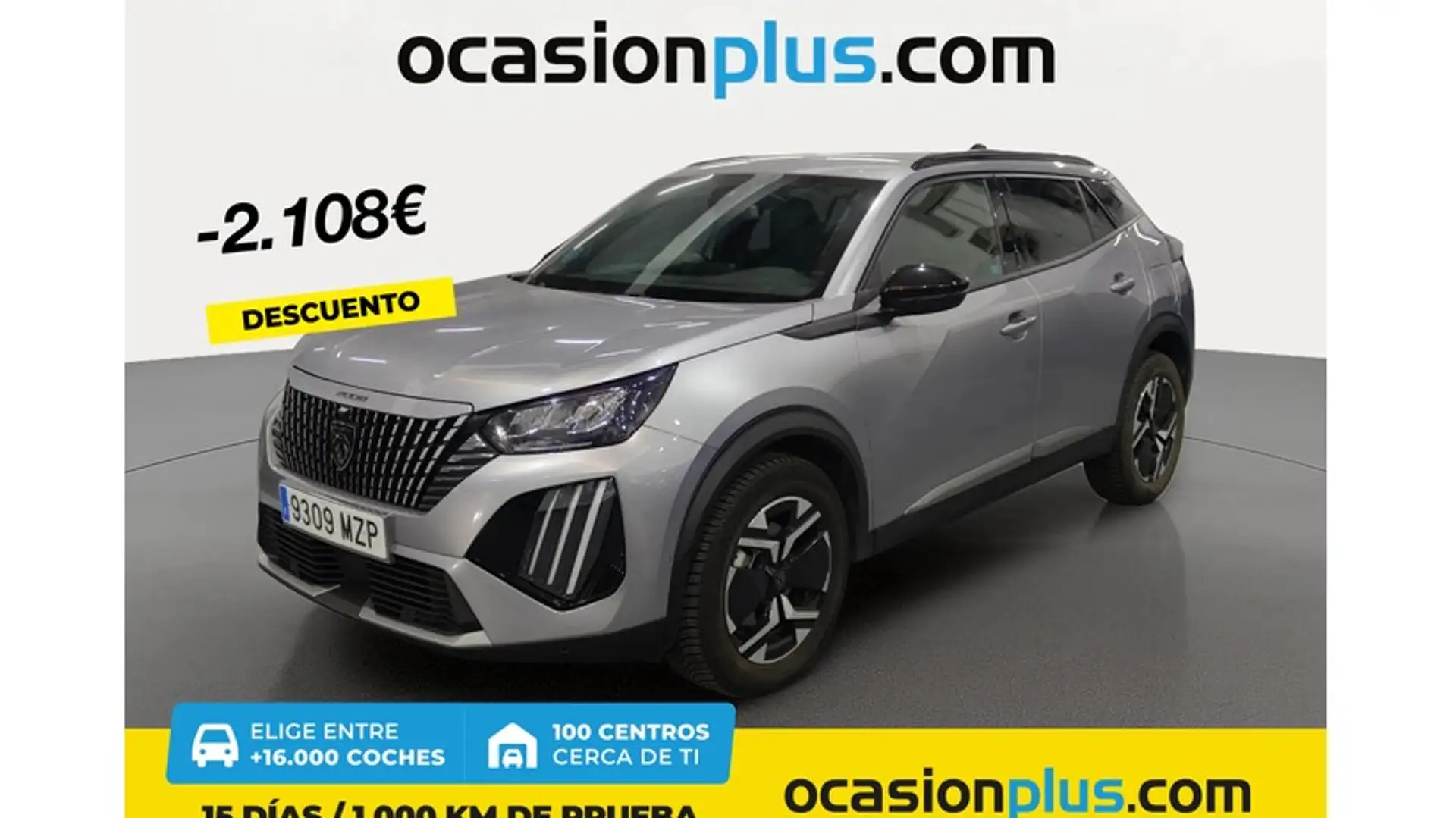 Peugeot 2008 Hybrid 136 Allure eDCS6 Gris - 1