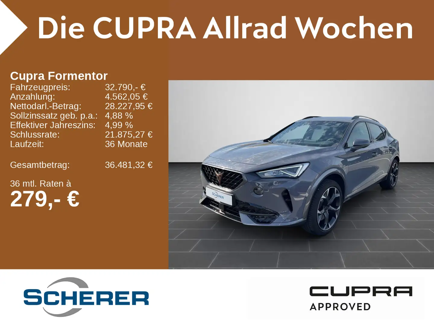 CUPRA Formentor VZ 2.0 TSI 4Drive NAVI ACC KAMERA SHZ Gris - 1