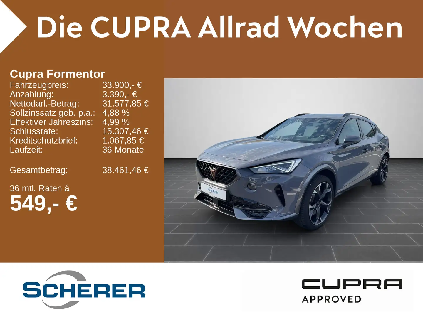 CUPRA Formentor VZ 2.0 TSI 4Drive NAVI ACC KAMERA SHZ Grau - 1