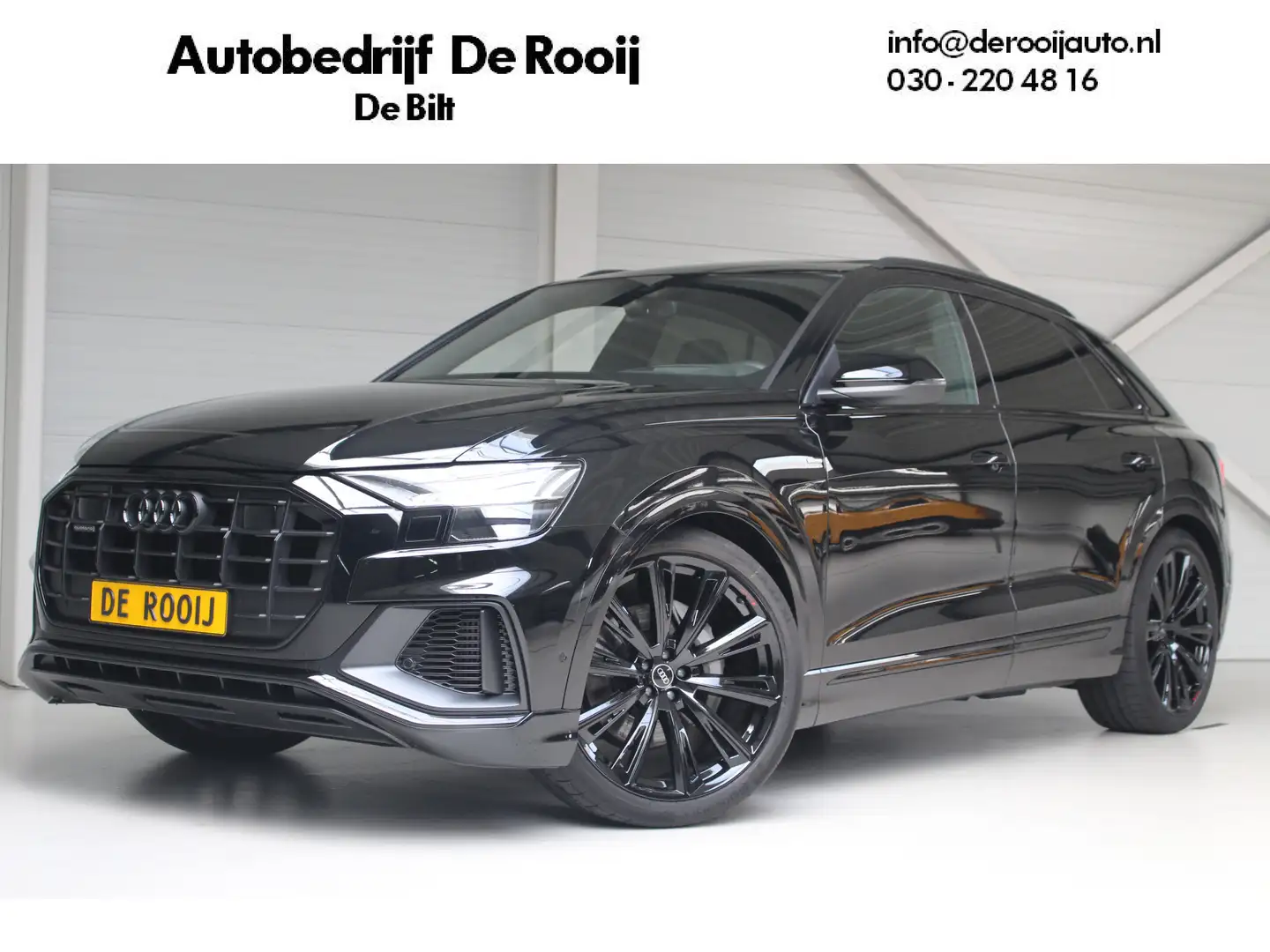 Audi Q8 55 TFSI S-Line Black Optic Panoramadak | HUD | Tre Zilver - 1