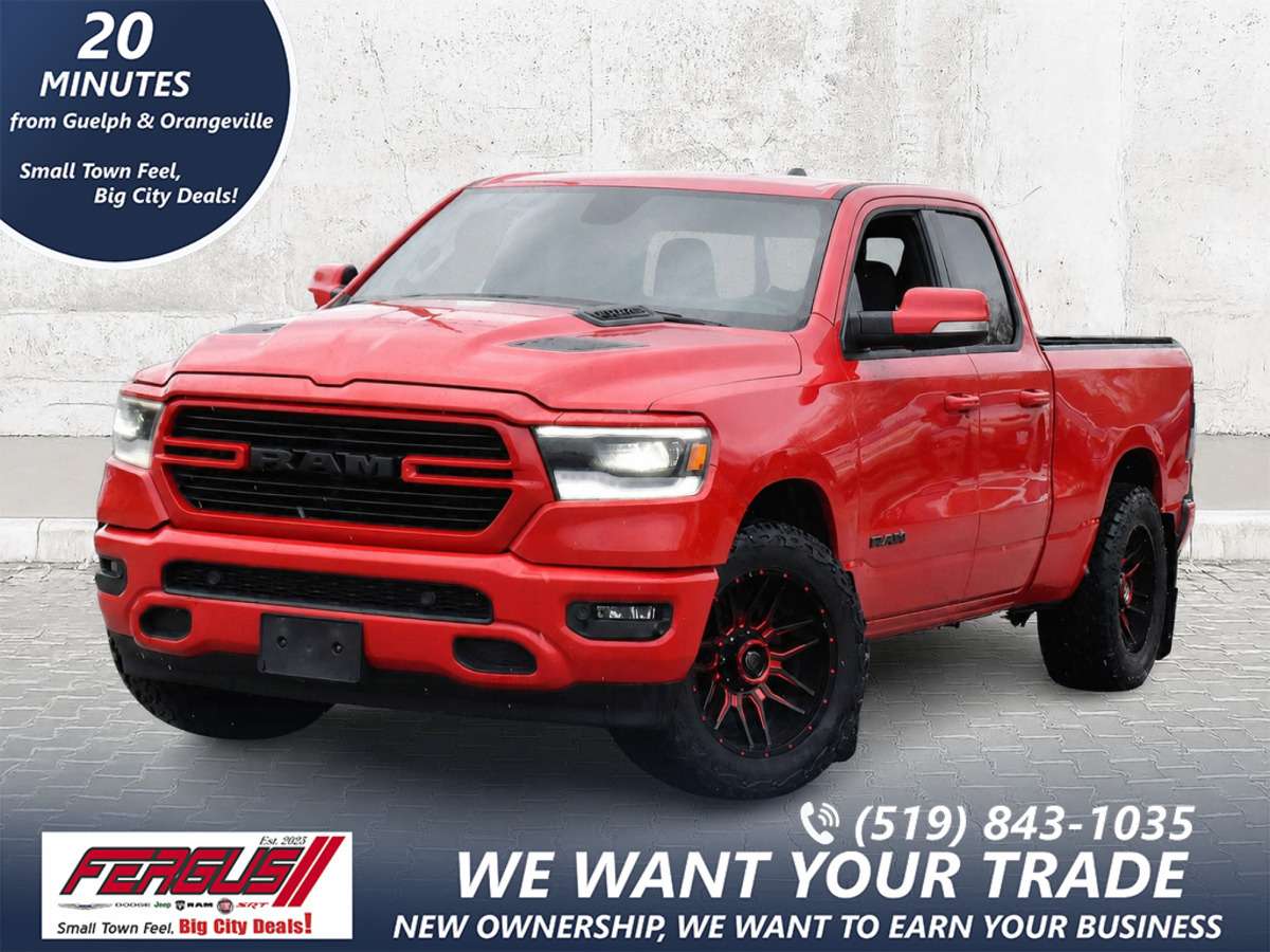 2019 RAM 1500 Sport Quad Cab 4x4 |SiriusXM|BkpCam|HtdSeats|BedCo