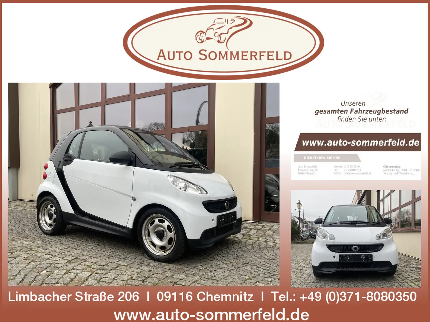 smart forTwo Basis Coupe mhd, Klima, 74t km Weiß - 1