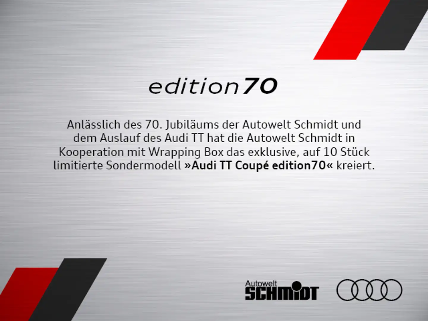 Audi TT Coupe 45 TFSI 70 Jahre Schmidt Edition 2x S lin... Fehér - 2