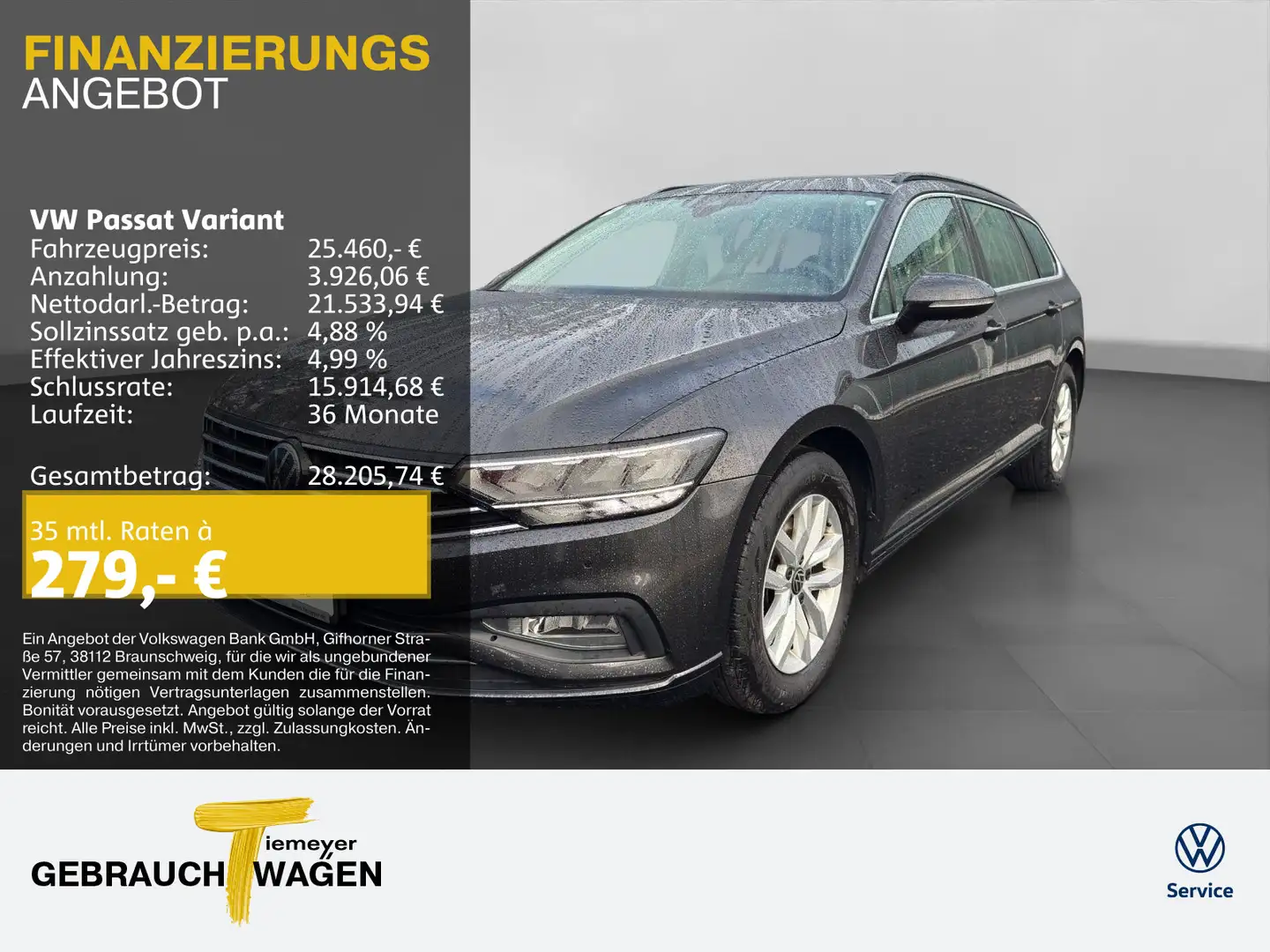 Volkswagen Passat Variant 2.0 TDI DSG BUISNESS LED NAVI ACC Grau - 1