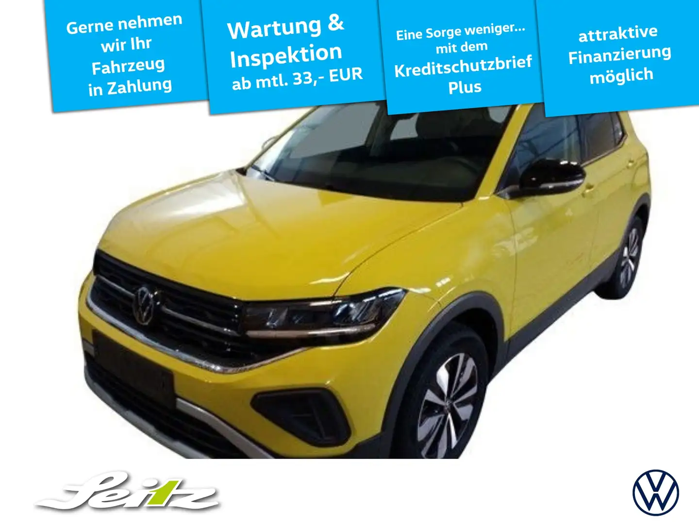 Volkswagen T-Cross 1.0 TSI Goal *LED*NAVI*PARKSENSOR* Jaune - 1