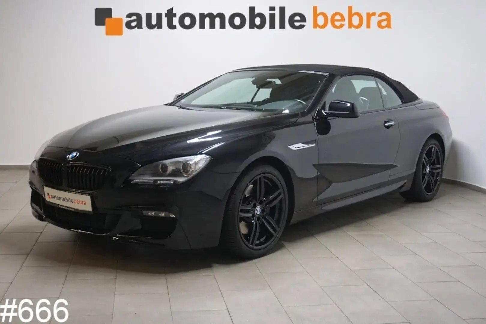 BMW 640 i Cabrio M-Paket Xenon-Navi-Leder-PDC Black - 1