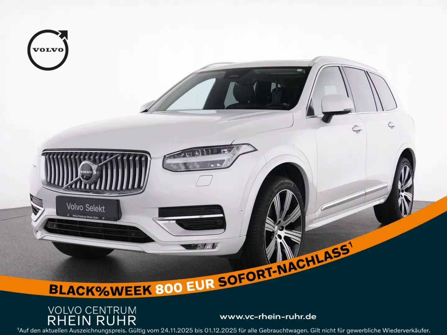 Volvo XC90 B5 AWD ULTIMATE BRIGHT AHK+STANDHZ+LM+ Weiß - 1