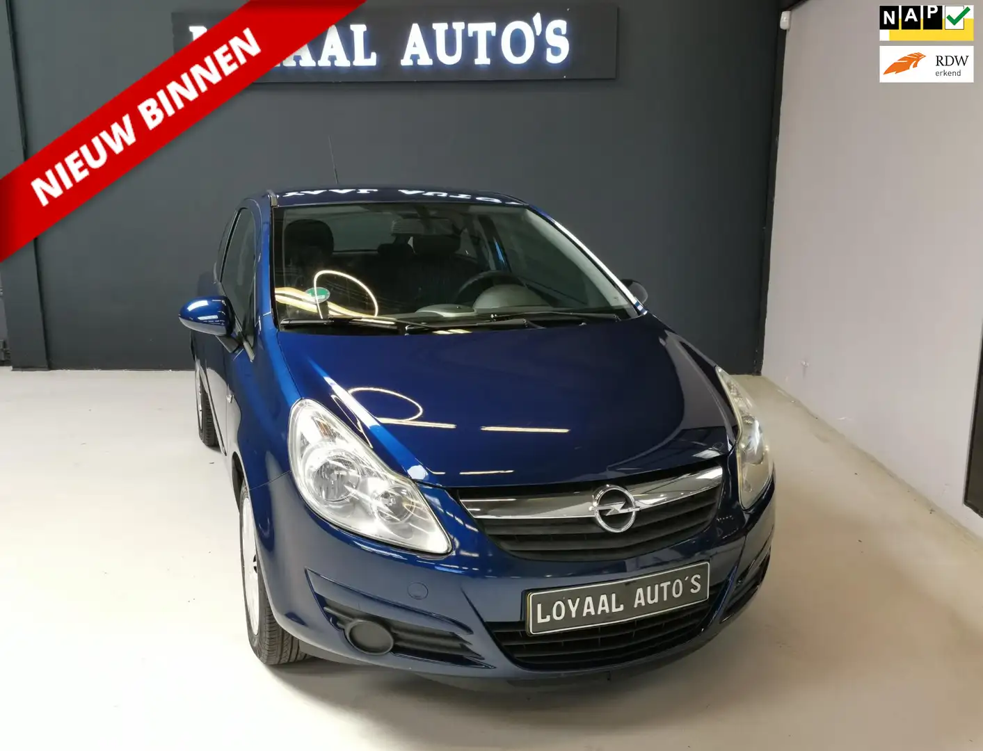 Opel Corsa 1.2-16V Enjoy | AUT | AIRCO | ELEK.RAMEN | NAP | A Blauw - 1
