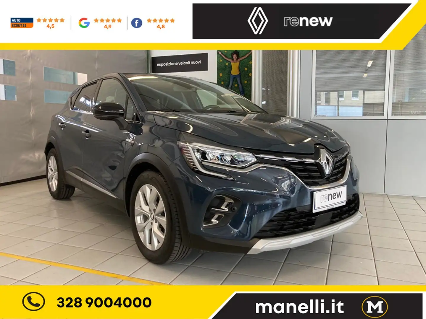 Renault Captur Intens 1.6 E-TECH Hybrid Auto 145cv rif.GH241 Blu/Azzurro - 1