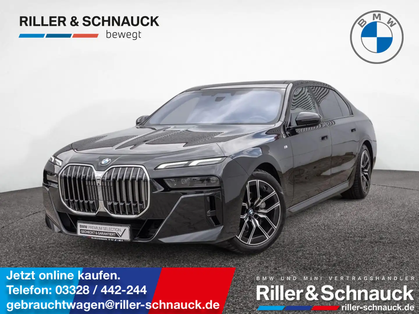 BMW 740 d xDrive M Sport TV+STANDHZG+AHK+PANO+SKY Schwarz - 1