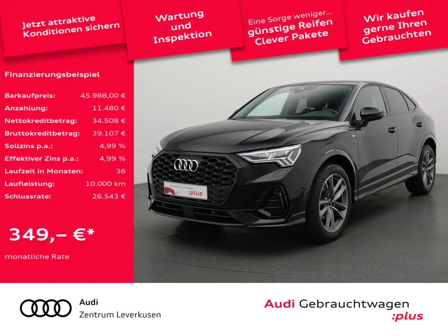 Audi Q3 Sportback S line S-TRON NAVI VIRT ACC KAM SHZ Schwarz - 1