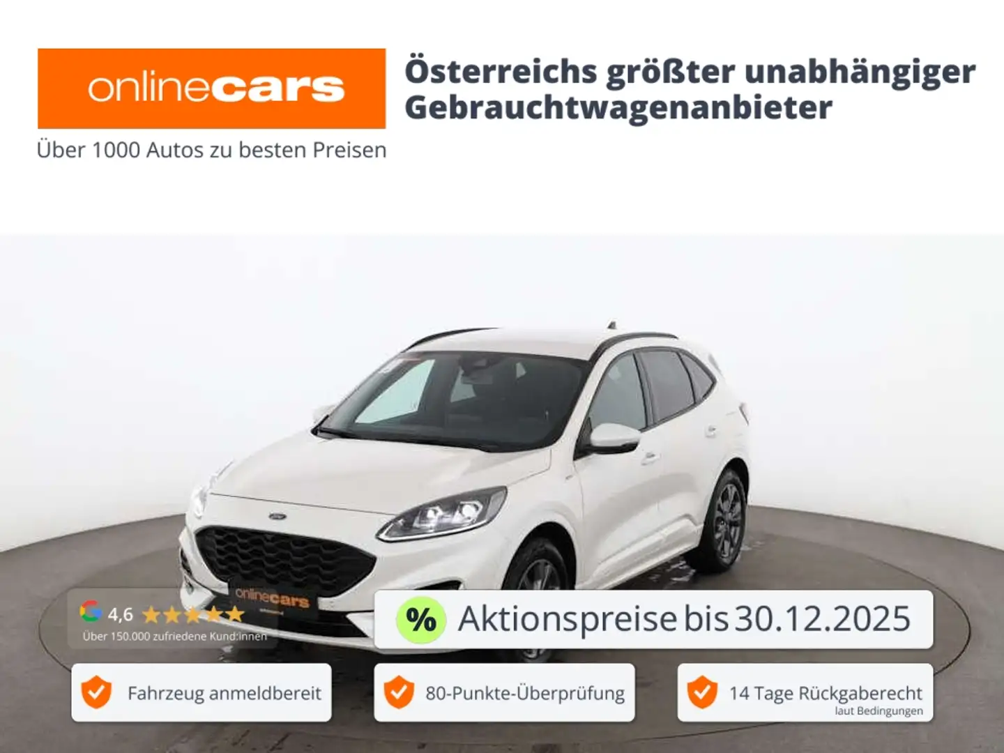 Ford Kuga 2.5 Duratec ST-Line X 4x4 Aut LED RADAR NAVI Weiß - 1