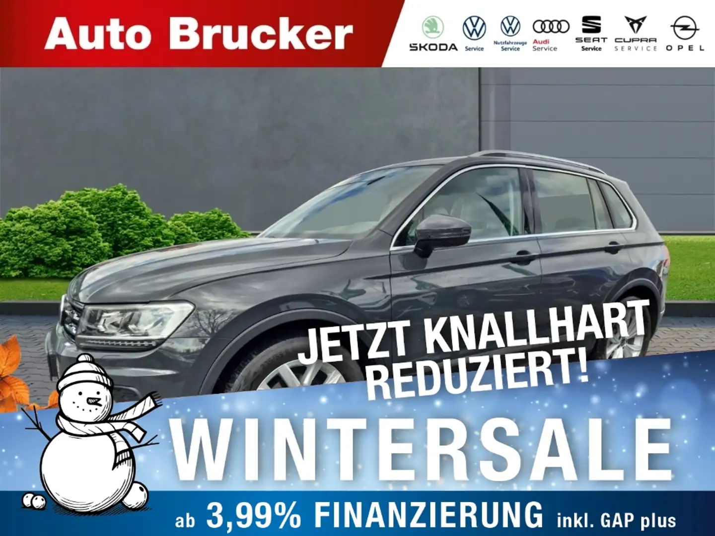 Volkswagen Tiguan Highline 1.5 TSI+Anhängerkupplung+Klimaautomatik Grau - 1
