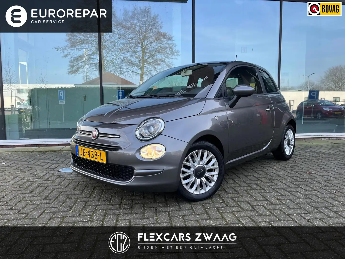 Fiat 500 0.9 TwinAir Turbo Popstar - Automaat - Airco - Par Grijs - 1