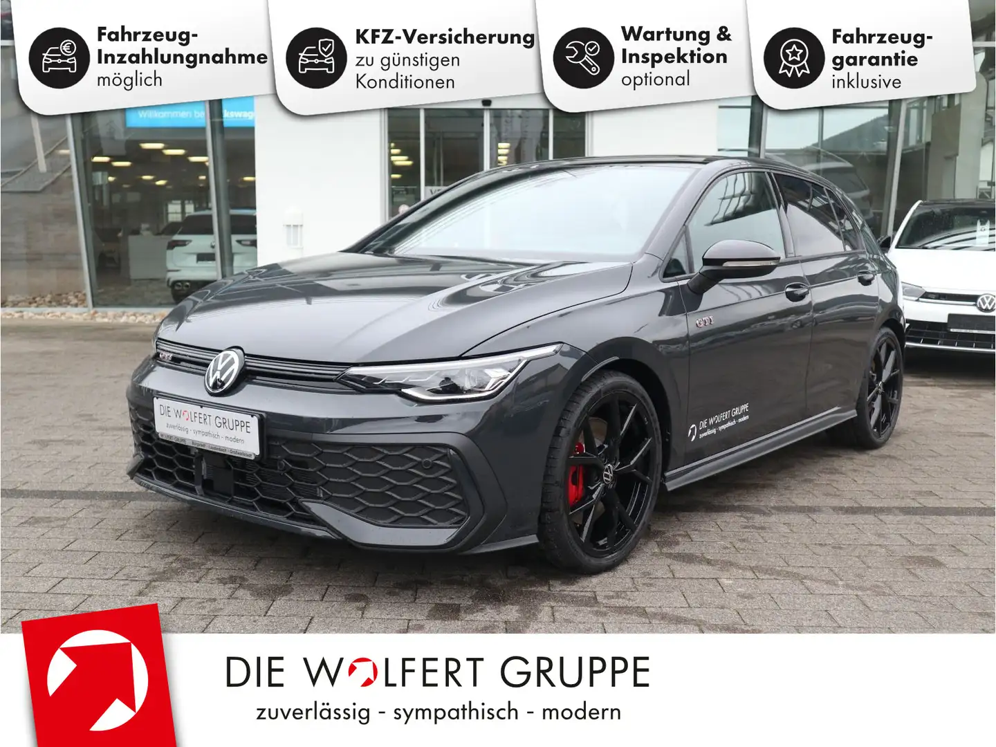 Volkswagen Golf GTI 2,0 TSI OPF (265 PS) DSG *AHK*STANDHZG* Grau - 1