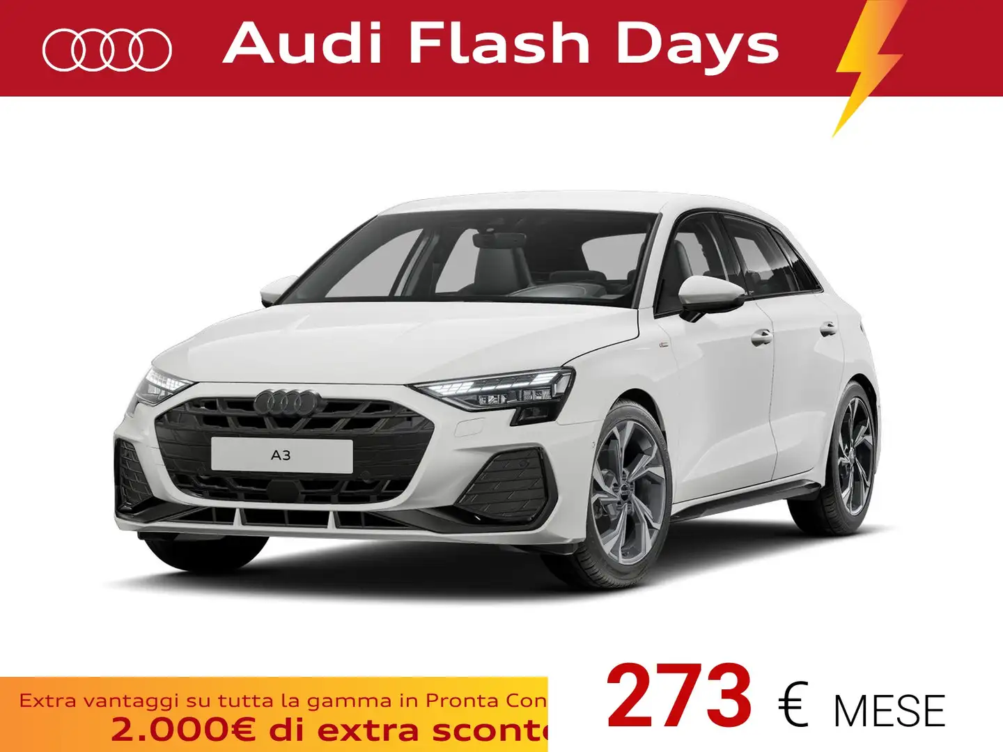 Audi A3 sportback 35 1.5 tfsi mhev s line edition s-tronic Biały - 1