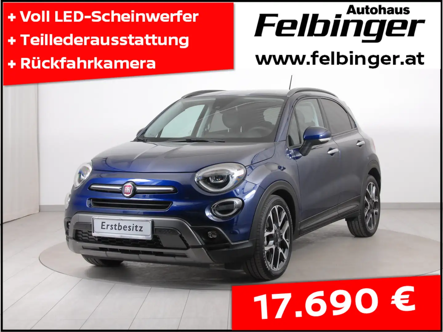 Fiat 500X FireFly Turbo 120 Cross *LED-SW, Sitzh., Kamera* plava - 1