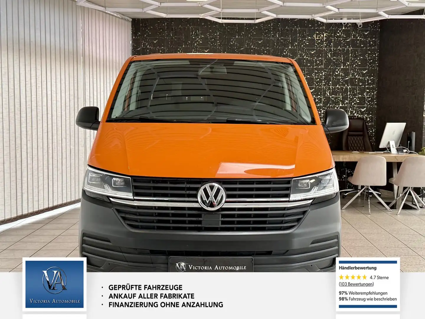 Volkswagen T6.1 Transporter Kasten 1 Hand. Profimobile Regale. Scheckheft. Eco Oranje - 2